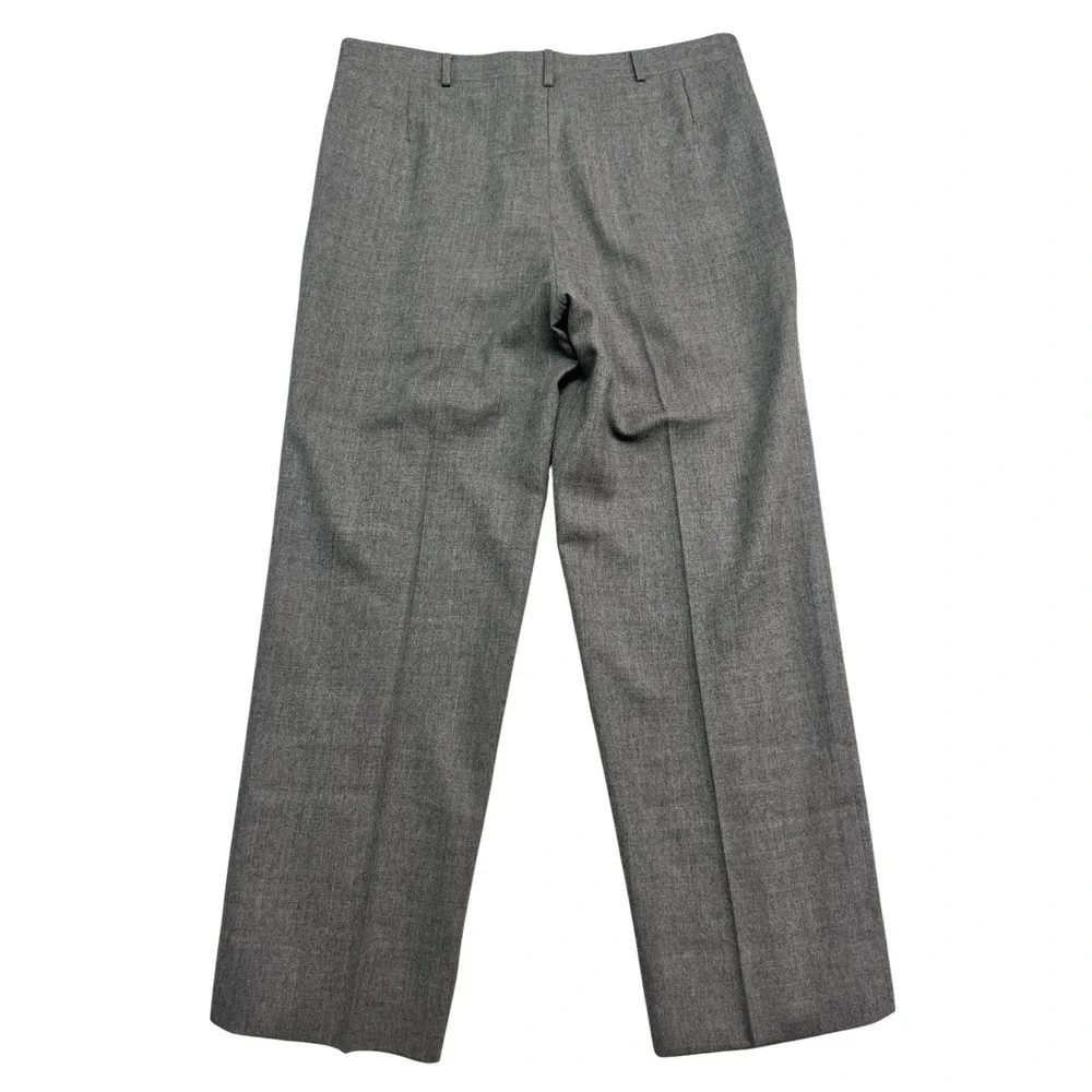 vtg Gray 36x30 Soft Tweed Flannel Wool Dress Pants Trousers Pleated Wool Bespoke